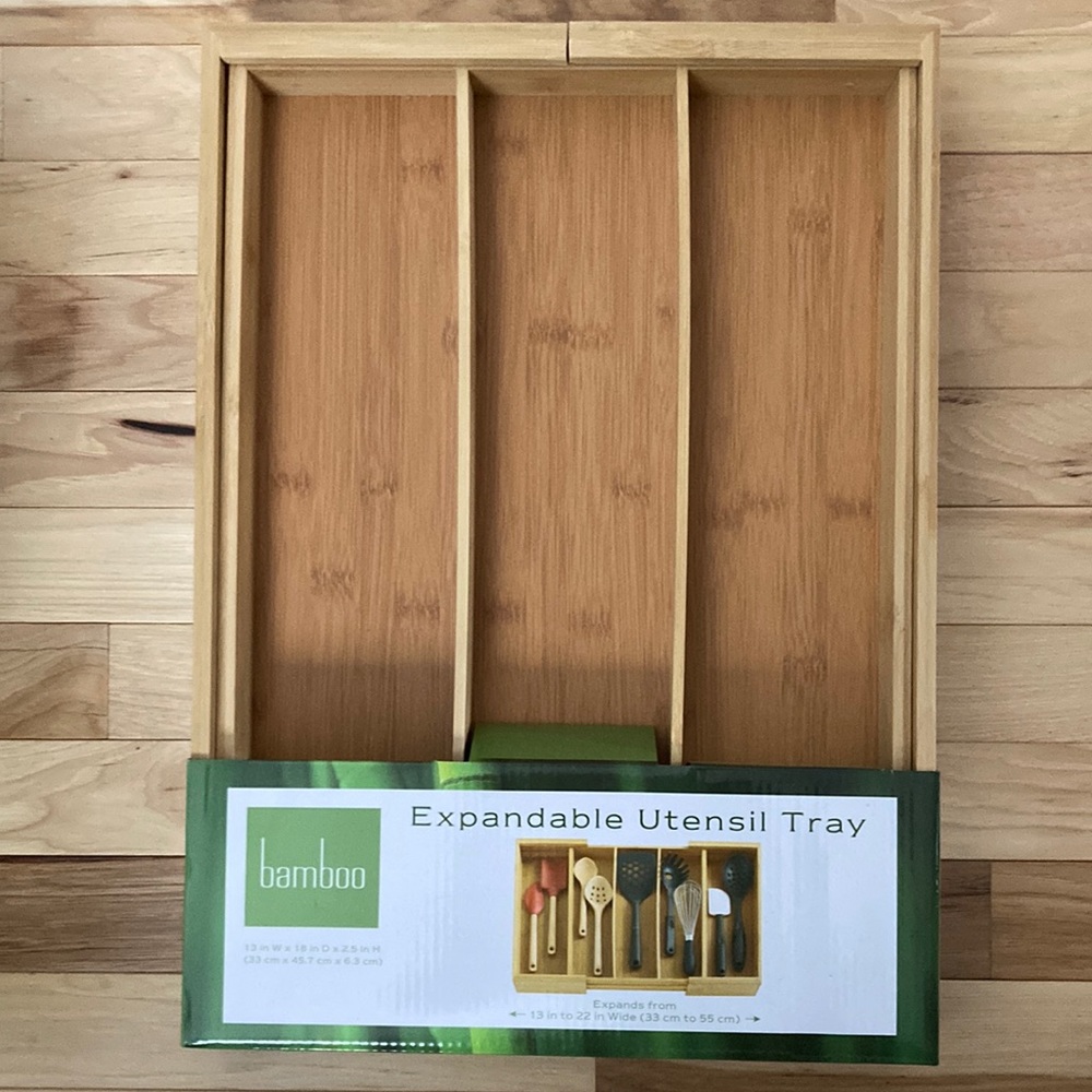 Expandable Utensil Tray (bamboo)